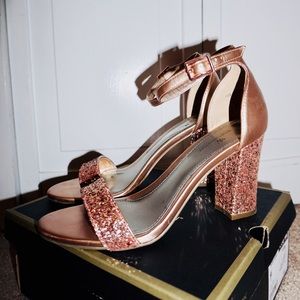 Rose Gold Strap Heels